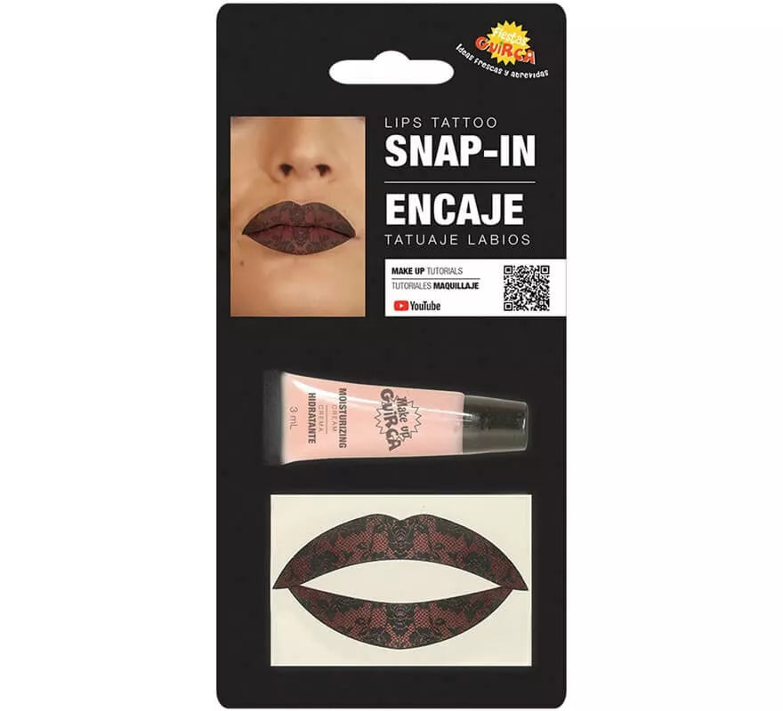 Translation missing: pt-PT.Kit de Tatuaje Labios de Encaje con Hidratante