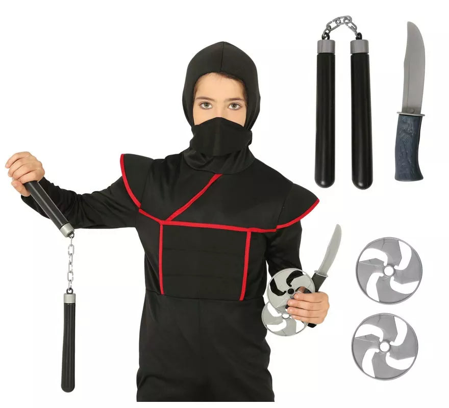 Translation missing: pt-PT.Kit Ninja: Nunchaku, Cuchillo y 2 Estrellas