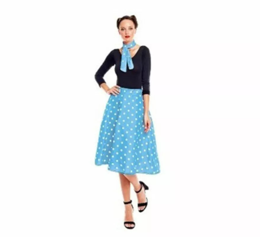 Translation missing: pt-PT.Kit o Disfraz Años 50 en varios colores para mujer: Falda y Pañuelo