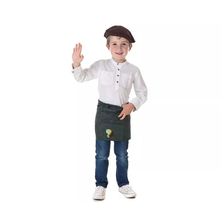 Translation missing: pt-PT.Kit o Disfraz de Castañero Otoño Verde para niño