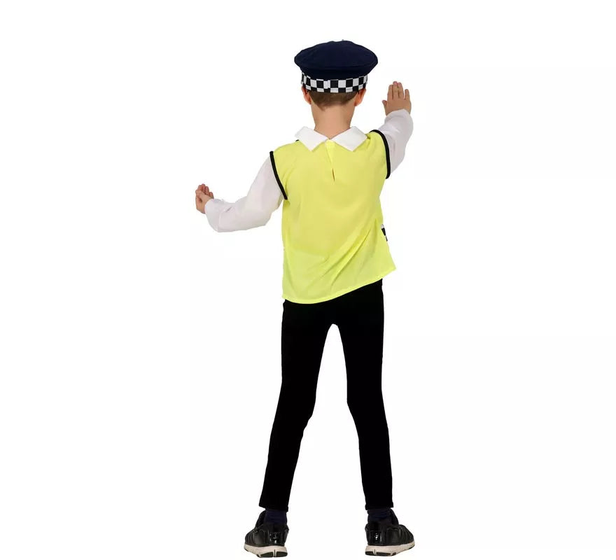 Translation missing: pt-PT.Kit o Disfraz de Policía para niños: Chaleco, Gorro y Camisa