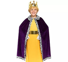 Kit do Rei Mago Roxo para Crianças: Capa e Coroa