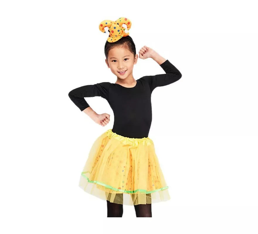 Translation missing: pt-PT.Kit Tutu Payaso Amarillo: Tutú y Minisombrero