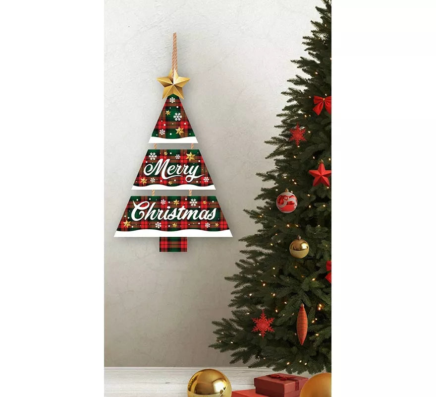 Translation missing: pt-PT.Letrero Árbol Merry Christmas de 32x21 cm
