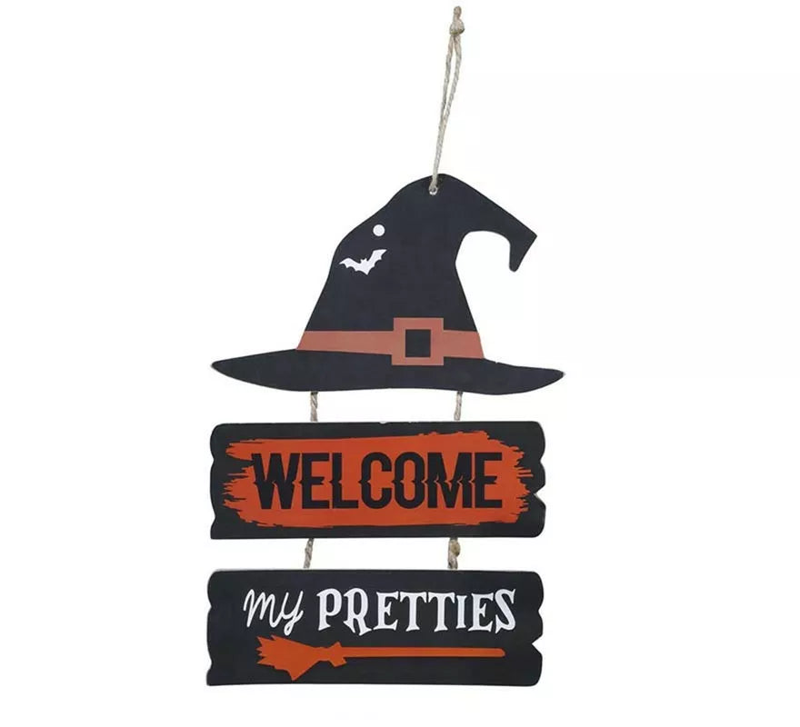 Translation missing: pt-PT."Letrero Bruja ""Welcome"" de 32x21 cm"
