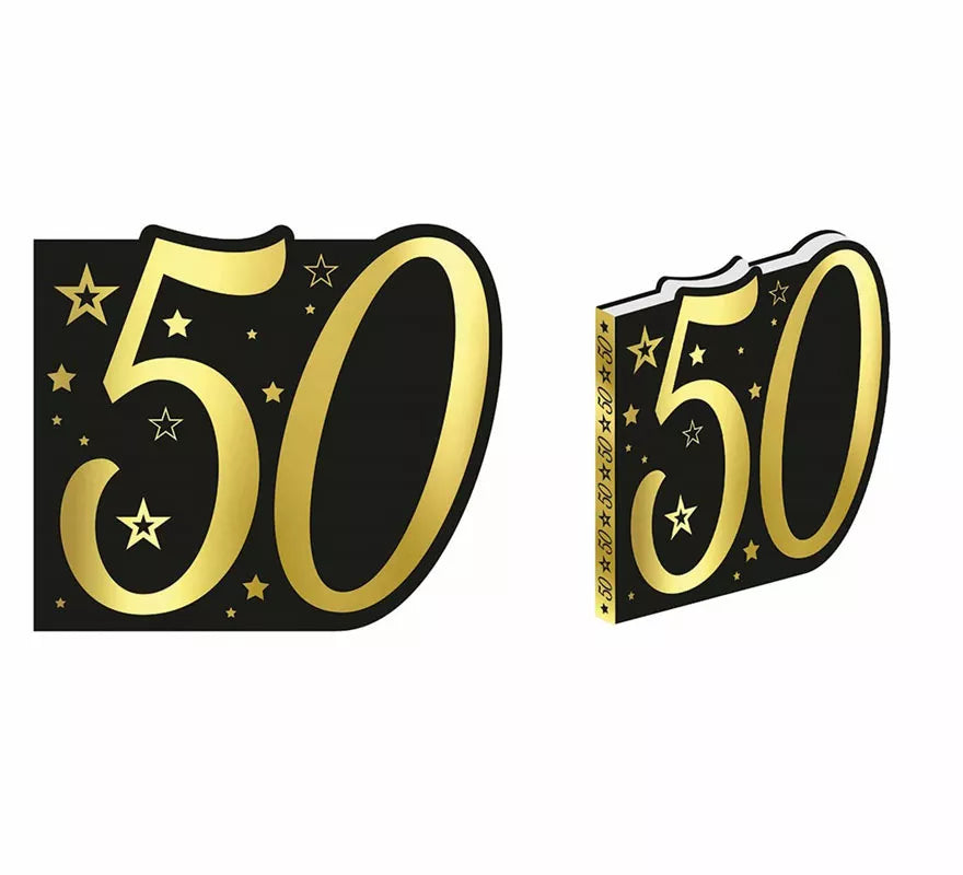 Translation missing: pt-PT.Libro Dorado y Negro 50 Años Cumpleaños y Aniversarios de 26 Páginas