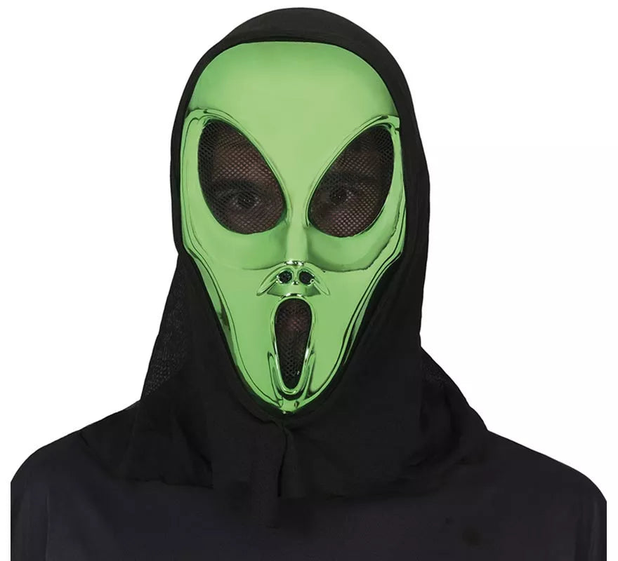 Translation missing: pt-PT.Máscara de Alienígena verde con Capucha