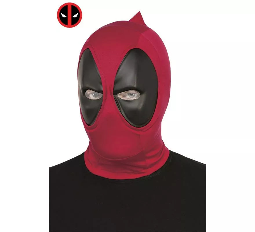 Translation missing: pt-PT.Máscara de Deadpool rojo y negro deluxe adulto