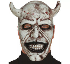 Máscara de demônio de látex branco