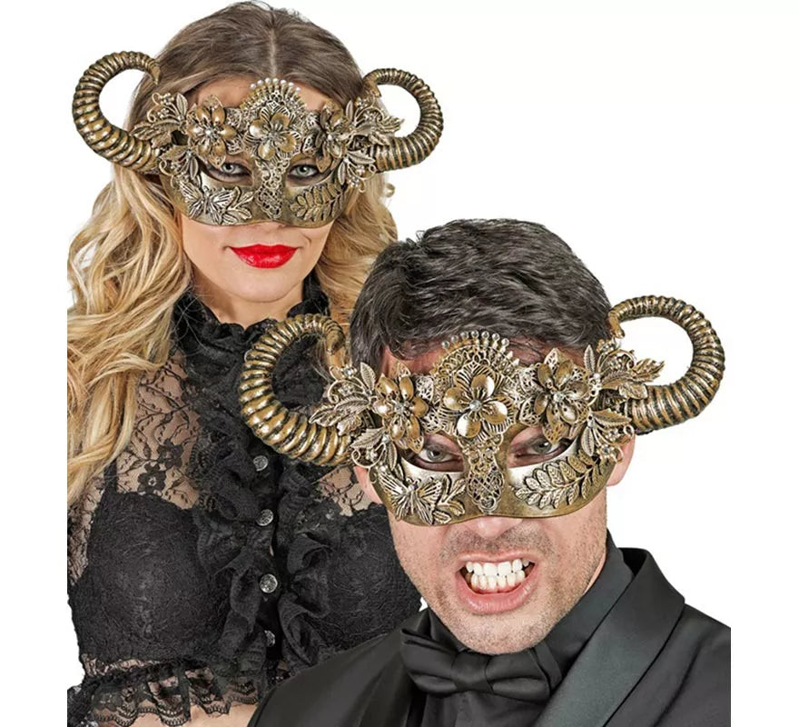 Translation missing: pt-PT.Máscara de Diablo Teatral oro