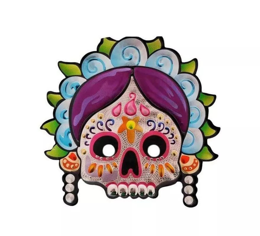 Translation missing: pt-PT.Máscara de Mujer Día de los Muertos Metálica