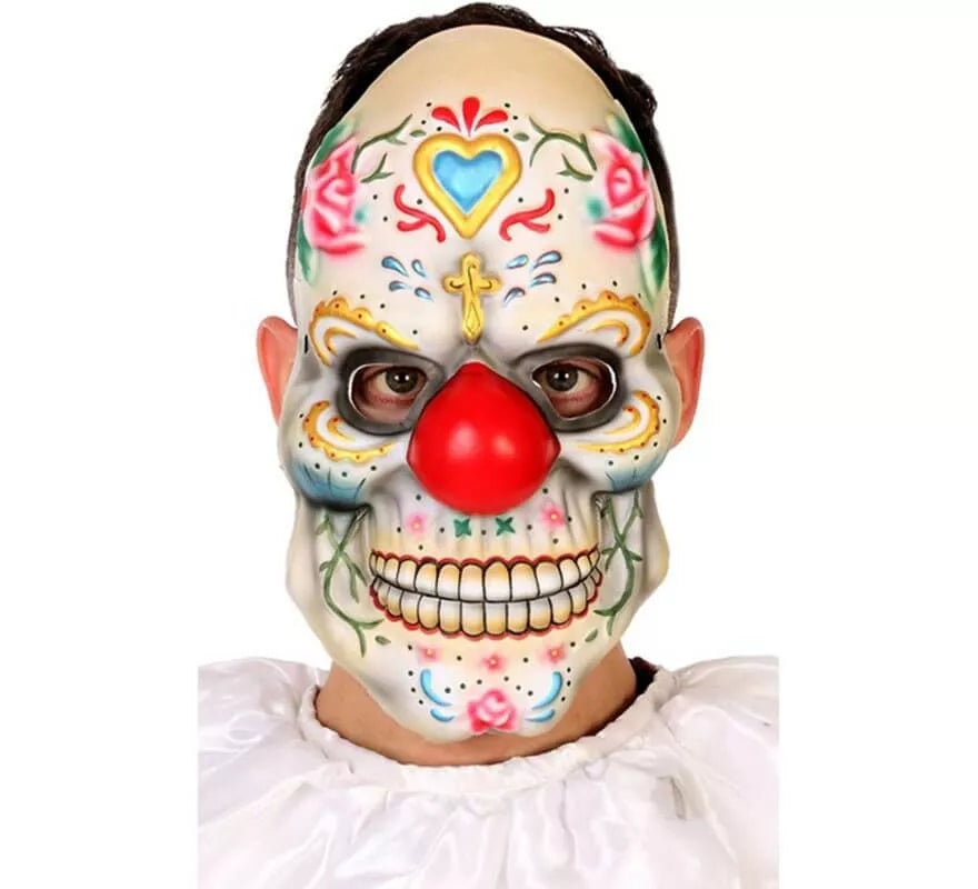 Translation missing: pt-PT.Máscara de Payaso del Día de los Muertos para adultos