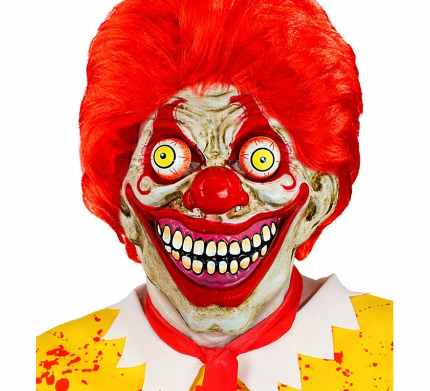 Máscara de Payaso Psicópata con Ojos Saltones