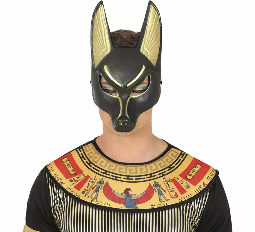 Translation missing: pt-PT.Máscara Egipcia de Anubis de PVC adulto