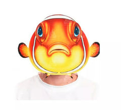 Máscara de peixe laranja estampada