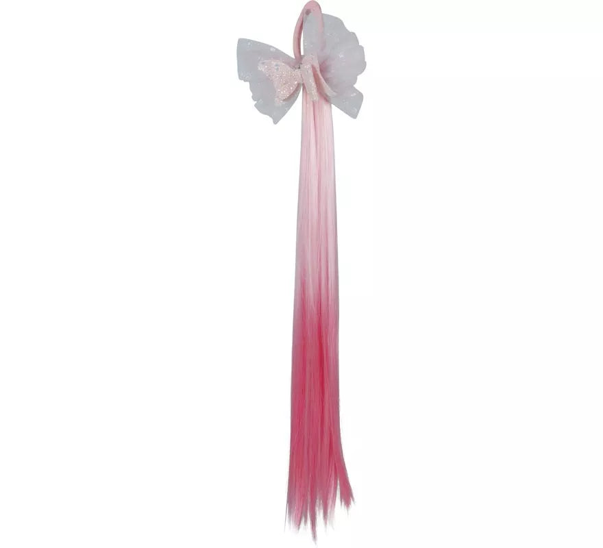 Translation missing: pt-PT.Mechón rosa con Lazo de 40 cm