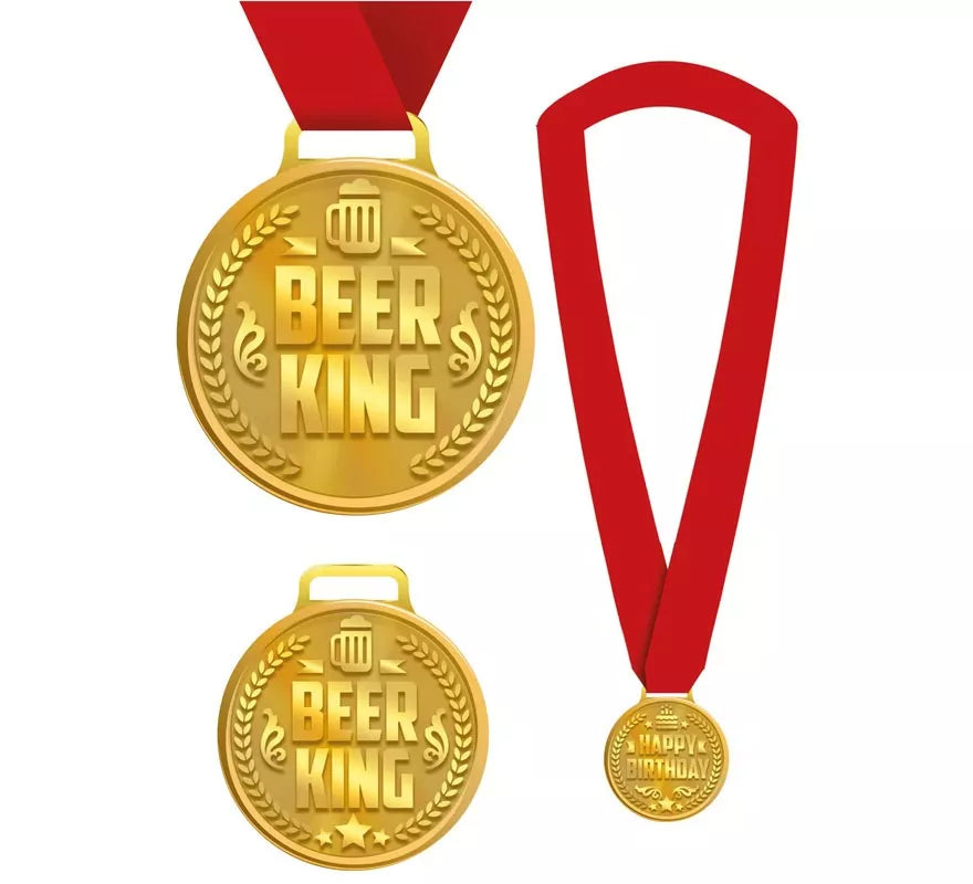 Translation missing: pt-PT.Medalla Beer King con Cinta roja