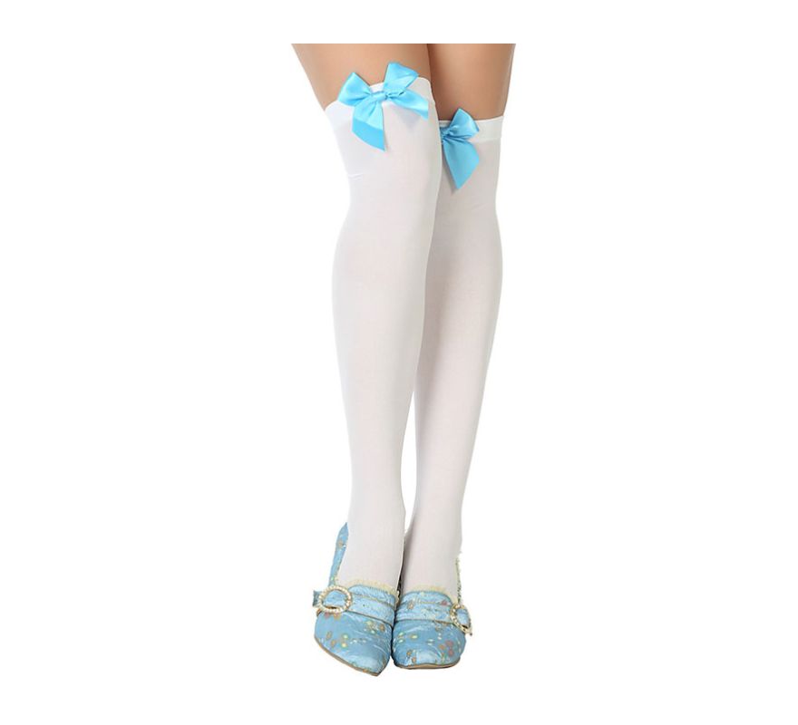 Medias Blancas con Lazos en varios colores