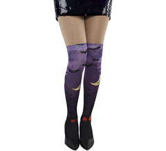 Meias roxas de morcego