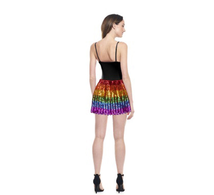 Translation missing: pt-PT.Minifalda de Lentejuelas Arcoíris para mujer