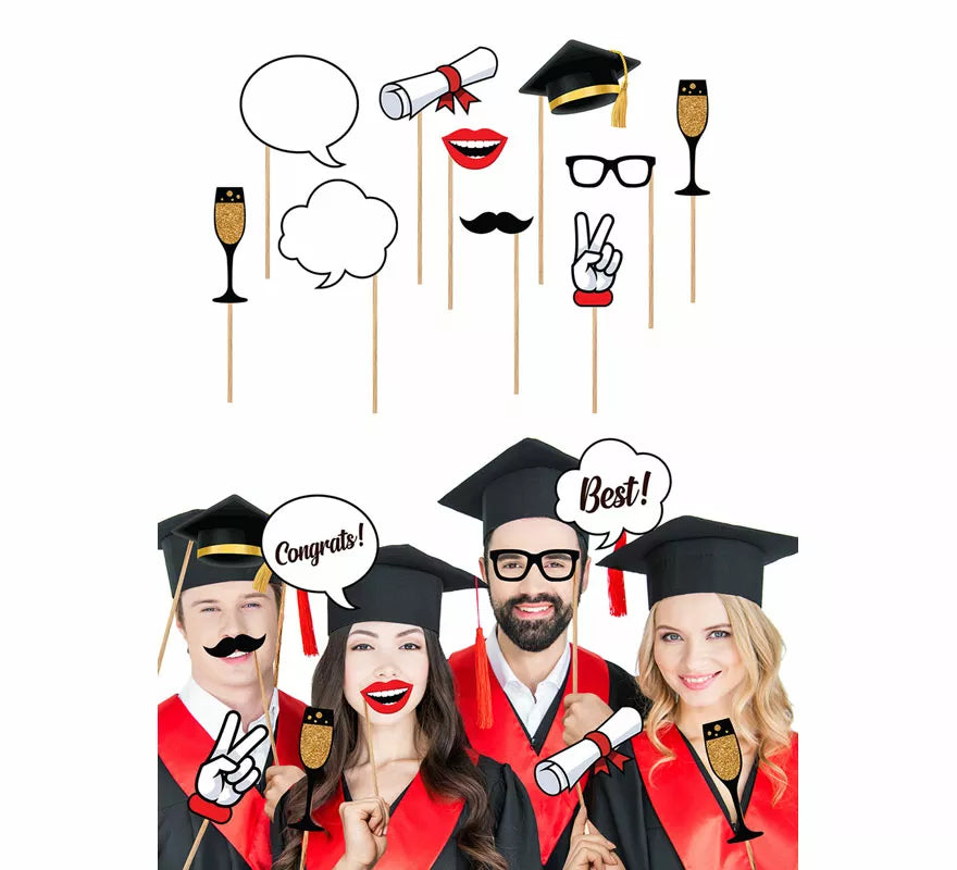 Translation missing: pt-PT.Pack de 10 Figuras para Photocall de Graduados