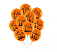 Pacote de 10 balões de paisagem de Halloween de 30 cm
