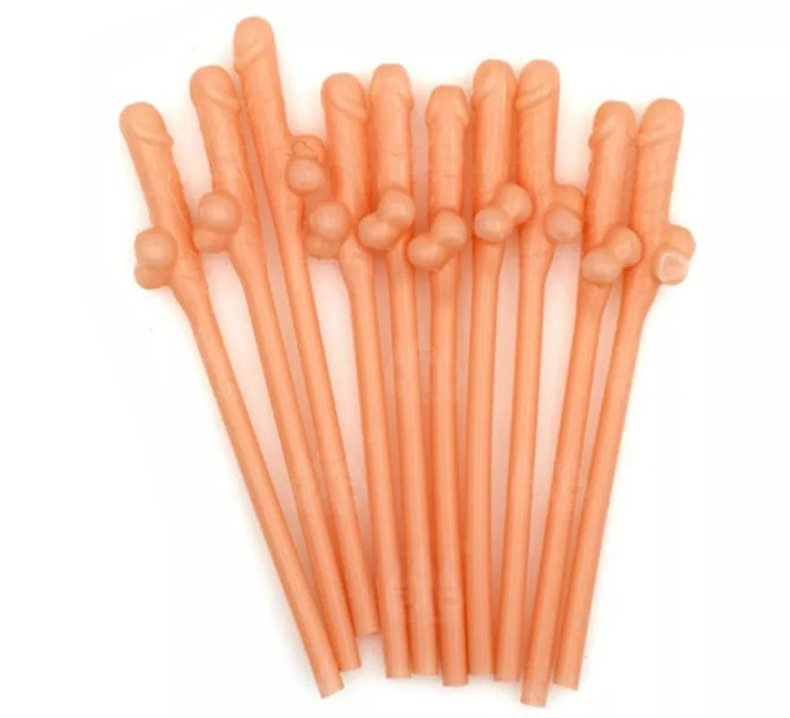 Translation missing: pt-PT.Pack de 10 Pajitas en forma de Pene
