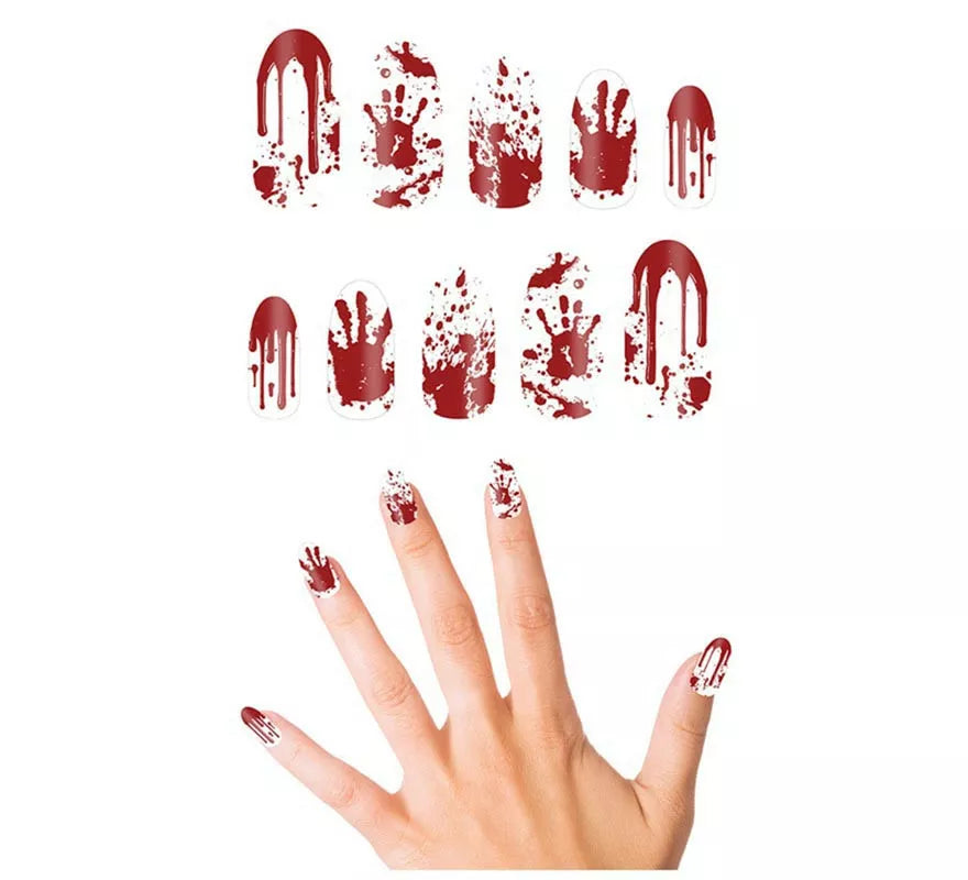 Translation missing: pt-PT.Pack de 10 Uñas Sangrientas con pegamento