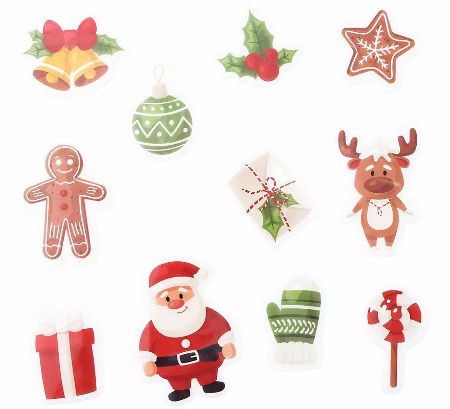 Translation missing: pt-PT.Pack de 11 Pegatinas Gel Figuritas Navideñas de 20x25 cm