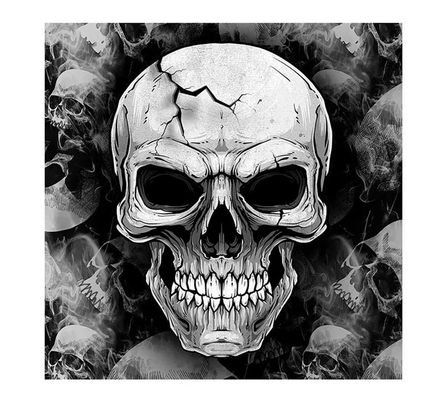 Translation missing: pt-PT.Pack de 12 Servilletas Calavera Temible de 33x33 cm