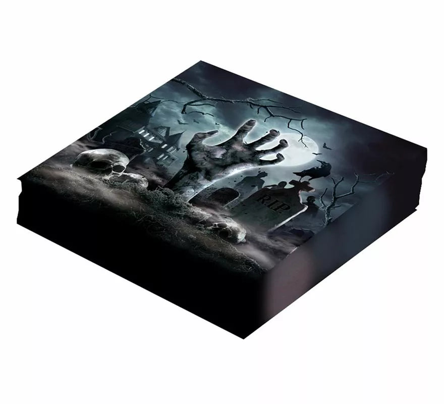 Translation missing: pt-PT.Pack de 12 Servilletas Cementerio de 33X33 cm
