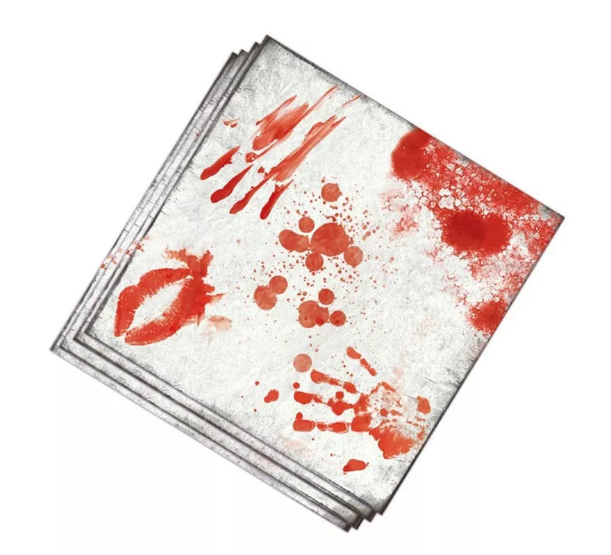 Translation missing: pt-PT.Pack de 12 Servilletas con Sangre 33x33 cm