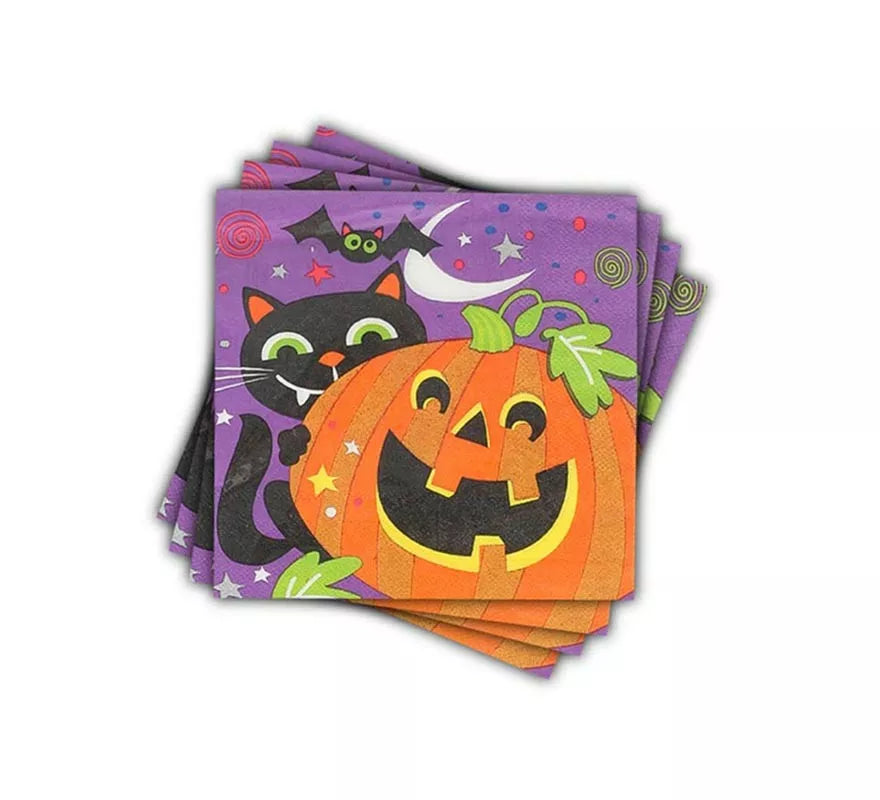 Translation missing: pt-PT.Pack de 12 Servilletas Noche de Halloween Print de 33x33 cm