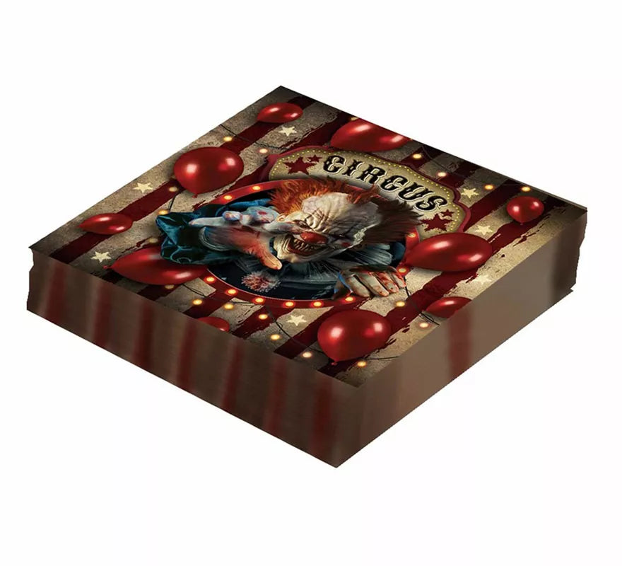 Translation missing: pt-PT.Pack de 12 Servilletas Payaso de 33X33 cm