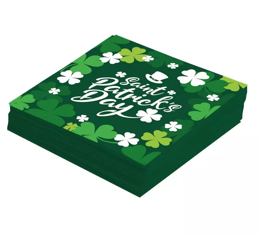 Translation missing: pt-PT.Pack de 12 Servilletas San Patricio de 33x33 cm