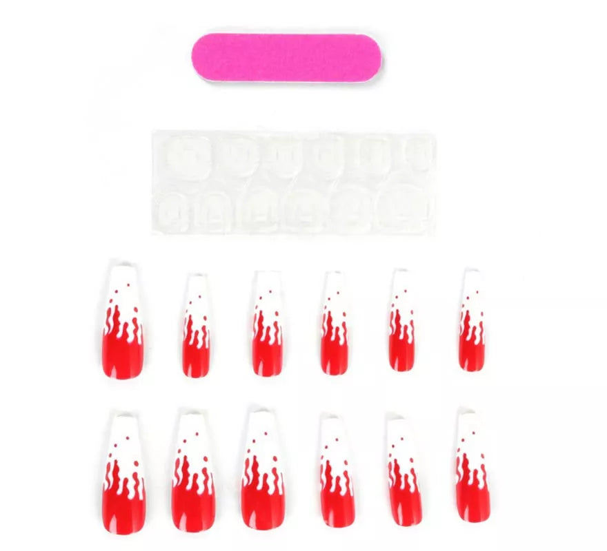 Translation missing: pt-PT.Pack de 12 Uñas Postizas de Sangre falsa