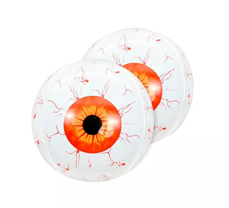 Translation missing: pt-PT.Pack de 2 Globos Ojos Hinchables rojo 4D de 55 cm