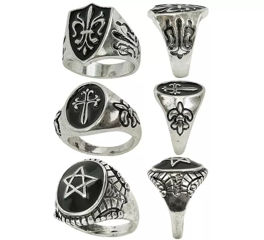 Translation missing: pt-PT.Pack de 3 Anillos Góticos surtidos