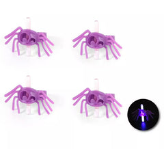 Pacote de 4 anéis de aranha luminescentes de 3,5x2,5x2,6 cm