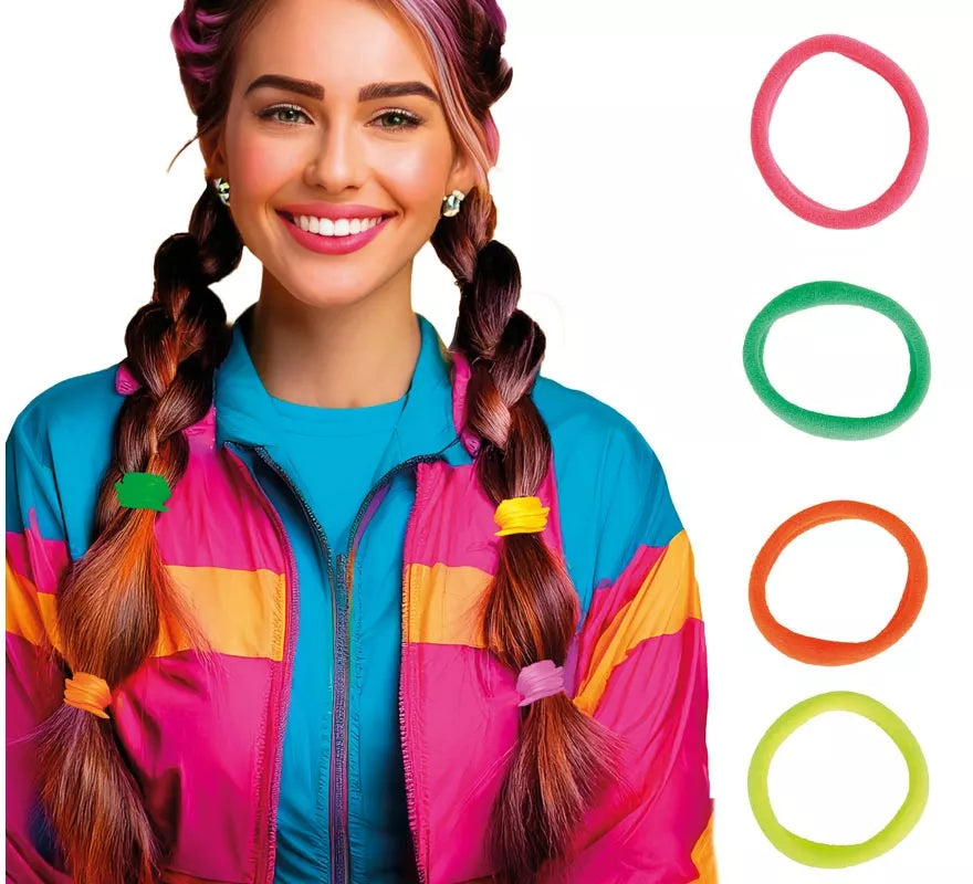 Translation missing: pt-PT.Pack de 5 Gomas Neón para Pelo en colores surtidos