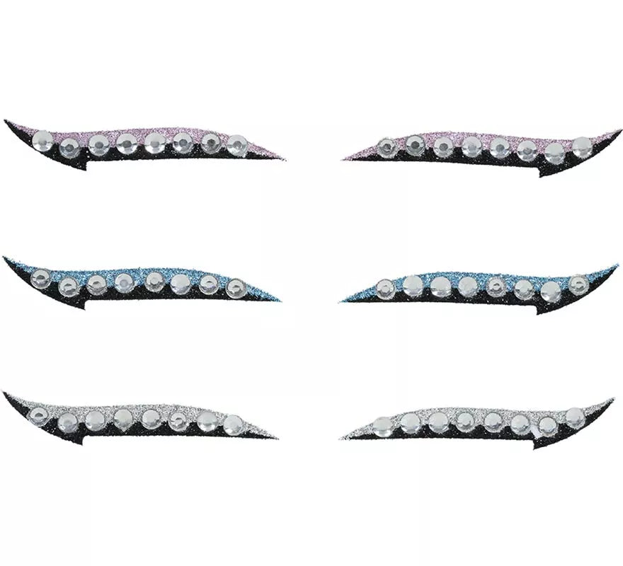 Translation missing: pt-PT.Pack de 6 Adhesivos Delineadores de Ojos con Pedrería