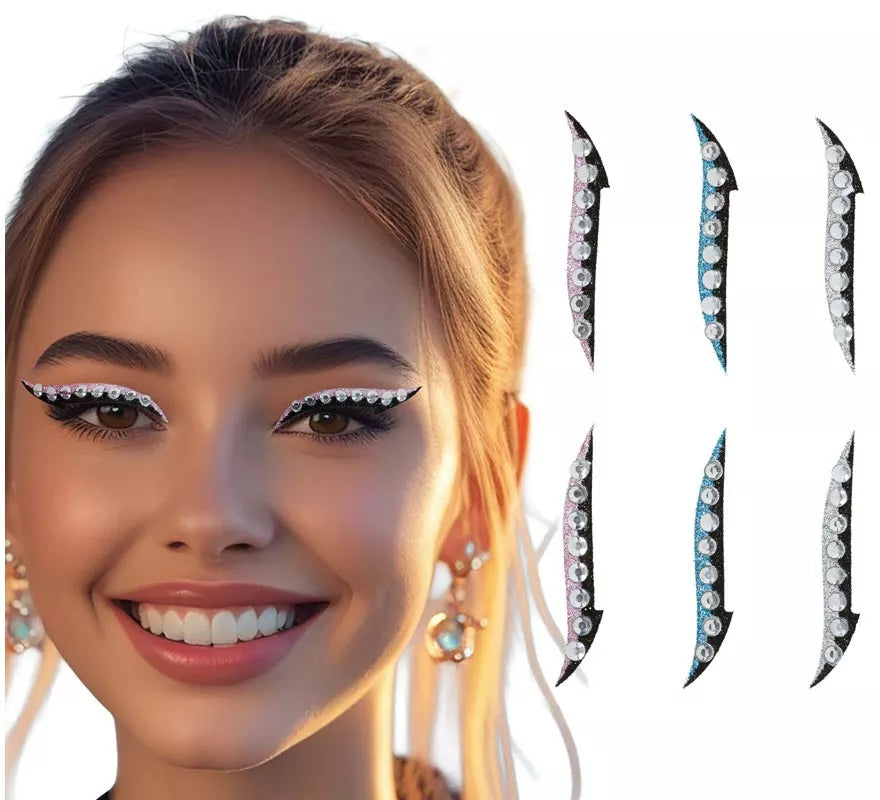 Translation missing: pt-PT.Pack de 6 Adhesivos Delineadores de Ojos con Pedrería