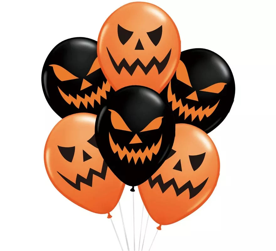 Translation missing: pt-PT.Pack de 6 Globos Calabaza Surtidos