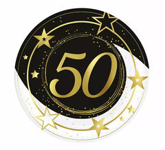 Pack de 6 Pratos 50 Anos de 23 cm