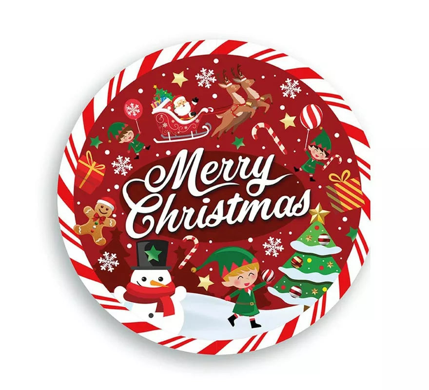 Translation missing: pt-PT.Pack de 6 Platos de Merry Christmas de 23 cm