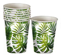 Pack de 6 Vasos con estampado de hojas