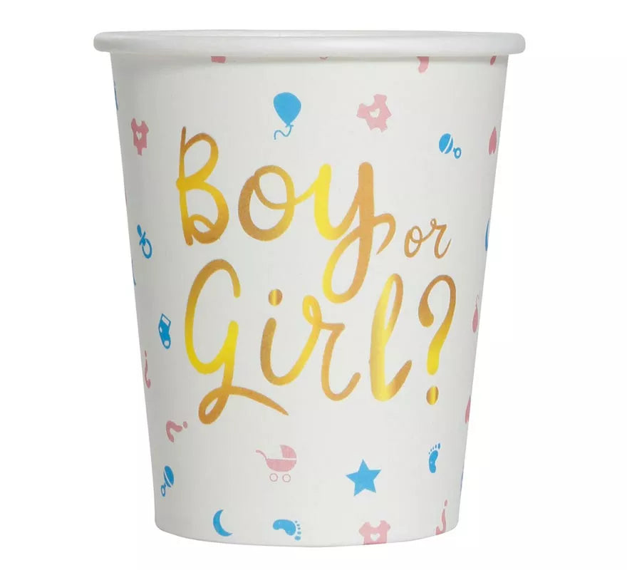 Translation missing: pt-PT.Pack de 6 Vasos It's a Boy or it's a Girl