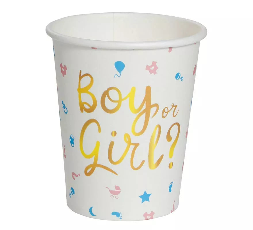 Translation missing: pt-PT.Pack de 6 Vasos It's a Boy or it's a Girl
