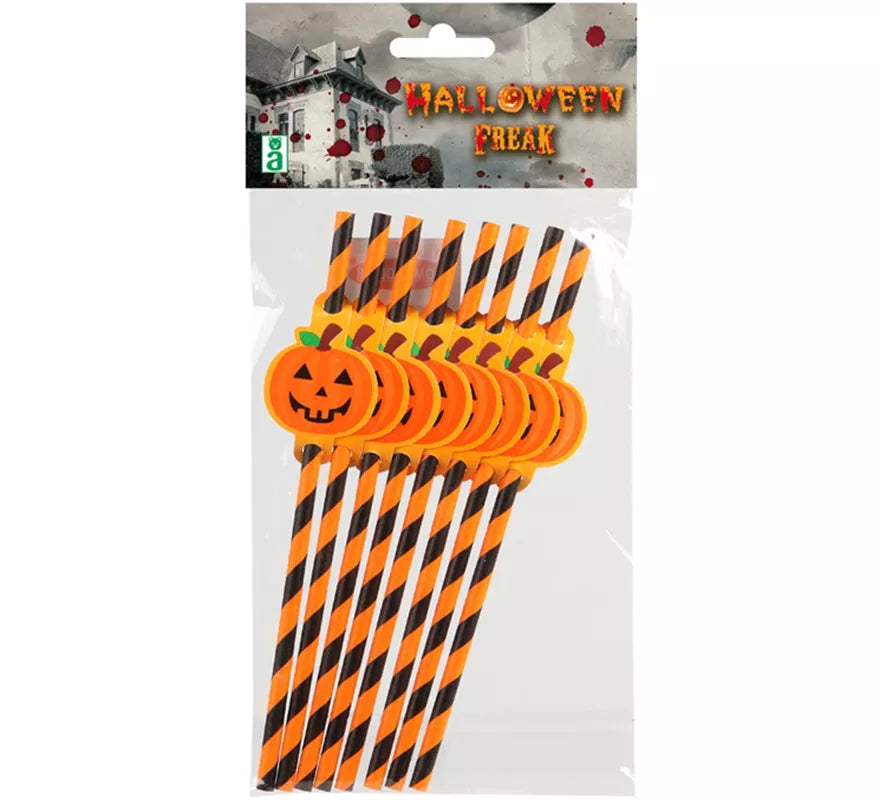 Translation missing: pt-PT.Pack de 8 Pajillas con Calabaza 25X13 cm