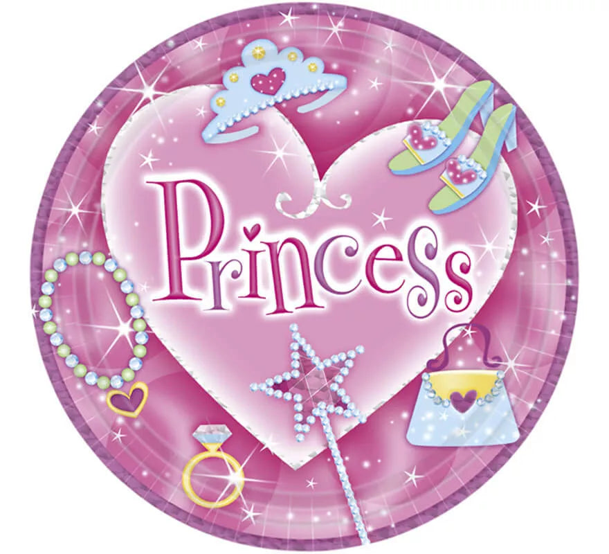 Translation missing: pt-PT.Pack de 8 Platos de las Princess de 22,8 cm